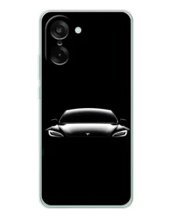 Чехол для OnePlus Ace 5 Racing с картинкой «Фары Tesla Night»