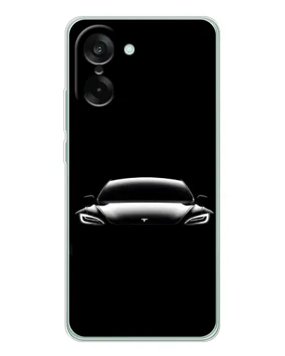 Чехол для OnePlus Ace 5 Racing с картинкой «Фары Tesla Night»