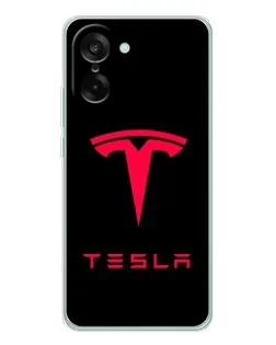 Чехол для OnePlus Ace 5 Racing с картинкой «Tesla Red Logo»