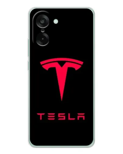Чехол для OnePlus Ace 5 Racing с картинкой «Tesla Red Logo»