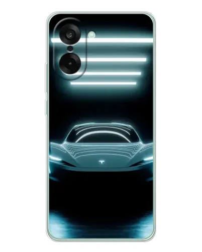 Чехол для OnePlus Ace 5 Racing с картинкой «Tesla в неоне»