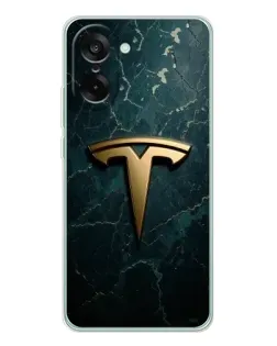 Чехол для OnePlus Ace 5 Racing с картинкой «Мраморная Tesla Gold»