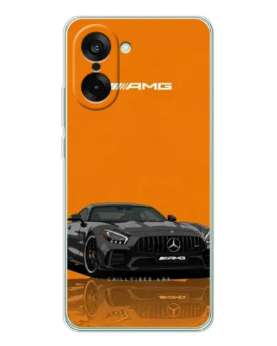 Чехол для OnePlus Ace 5 Racing с картинкой «Оранжевый Mercedes AMG»