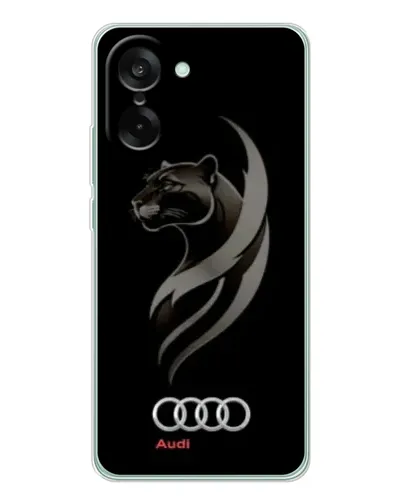 Чехол для OnePlus Ace 5 Racing с картинкой «Графика — пантера и Audi»