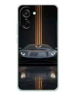 Чохол для OnePlus Ace 5 Racing з картинкою «Lamborghini золоті лінії»