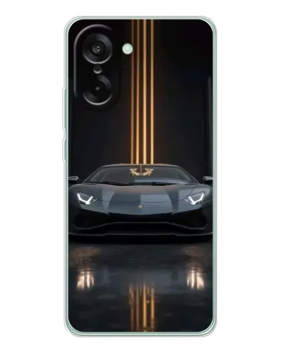 Чехол для OnePlus Ace 5 Racing с картинкой «Lamborghini золотые линии»