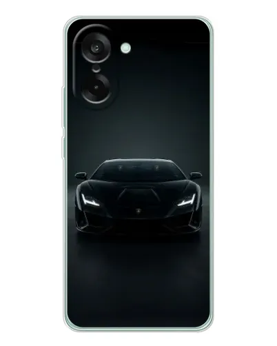 Чехол для OnePlus Ace 5 Racing с картинкой «Черный Lamborghini Aventador»