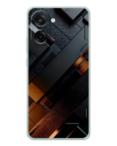 Чохол для OnePlus Ace 5 Racing з картинкою «Чорні геометричні блоки» Чохол для OnePlus Ace 5 Racing з картинкою «Чорні геометричні блоки»