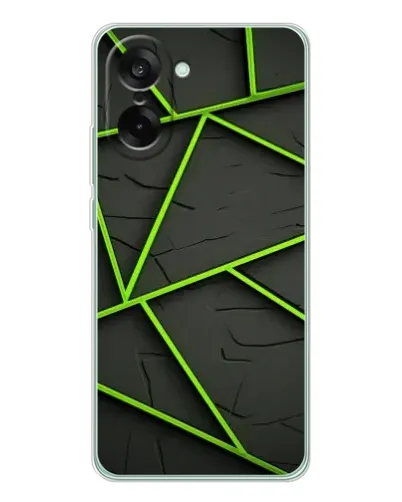 Чохол для OnePlus Ace 5 Racing з картинкою «Зелені геометричні лінії» Чохол для OnePlus Ace 5 Racing з картинкою «Зелені геометричні лінії»