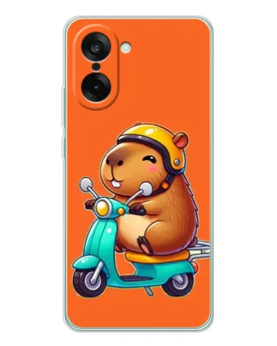 Чехол для OnePlus Ace 5 Racing с картинкой «Капибара на скутере» Чехол для OnePlus Ace 5 Racing с картинкой «Капибара на скутере»