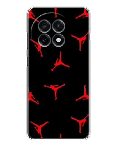 Чехол для OnePlus Ace 5 с картинкой «Jordan Red Pattern»