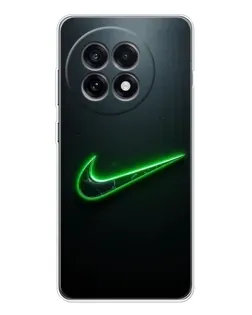 Чехол для OnePlus Ace 5 с картинкой «Неоновый контур Nike»