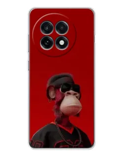 Чехол для OnePlus Ace 5 с картинкой «Bored Ape в красном»