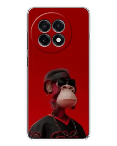 Чехол для OnePlus Ace 5 с картинкой «Bored Ape в красном»