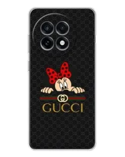 Чехол для OnePlus Ace 5 с картинкой «Минни Маус Gucci — черный»