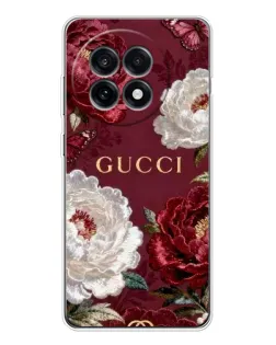 Чехол для OnePlus Ace 5 с картинкой «Gucci — бордовые розы»