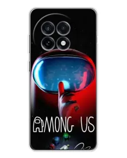 Чехол для OnePlus Ace 5 с картинкой «Красный импостер — макро»