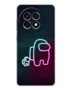 Чехол для OnePlus Ace 5 с картинкой «Among Us неон-арт»