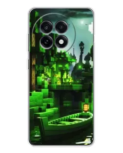 Чохол для OnePlus Ace 5 з картинкою «Minecraft лісовий пейзаж»