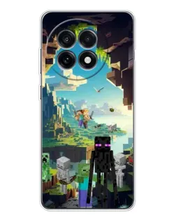 Чехол для OnePlus Ace 5 с картинкой «Эндермен в лесу»