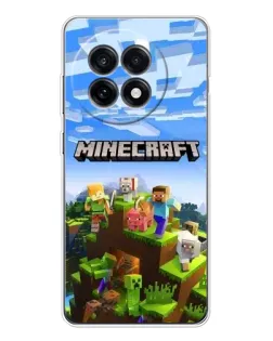 Чехол для OnePlus Ace 5 с картинкой «Minecraft классический мир»