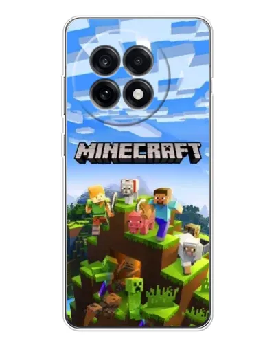 Чехол для OnePlus Ace 5 с картинкой «Minecraft классический мир»