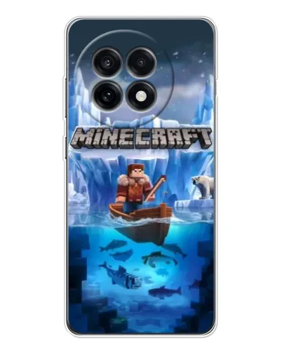 Чехол для OnePlus Ace 5 с картинкой «Minecraft ледяной мир»