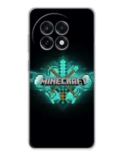 Чехол для OnePlus Ace 5 с картинкой «Minecraft Diamond лого»