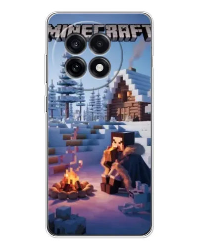 Чехол для OnePlus Ace 5 с картинкой «Зимний Minecraft»