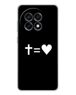Чохол для OnePlus Ace 5 з картинкою «Хрест та Серце»