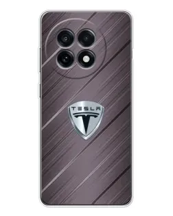 Чехол для OnePlus Ace 5 с картинкой «Металлическая текстура Tesla»