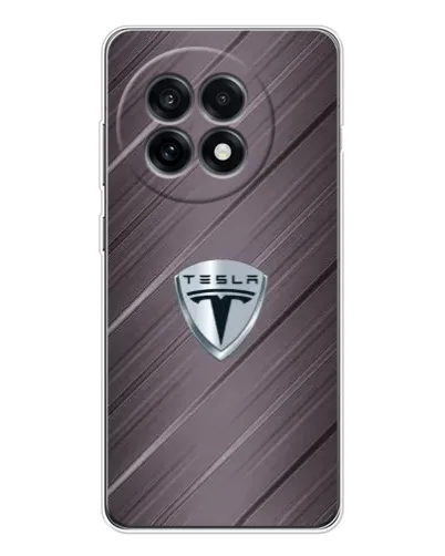 Чехол для OnePlus Ace 5 с картинкой «Металлическая текстура Tesla»