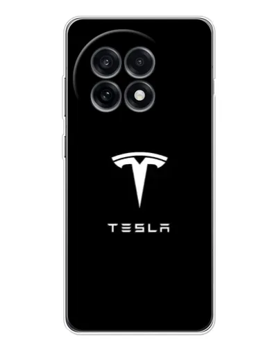 Чехол для OnePlus Ace 5 с картинкой «Tesla White Logo»
