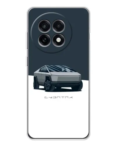 Чехол для OnePlus Ace 5 с картинкой «Серебристый Cybertruck Tesla»