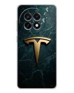 Чехол для OnePlus Ace 5 с картинкой «Мраморная Tesla Gold»