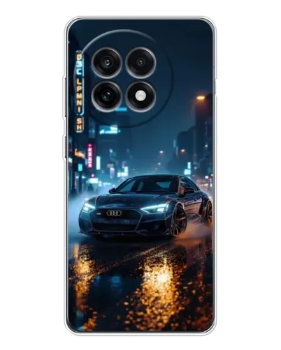 Чехол для OnePlus Ace 5 с картинкой «Ночной город и Audi»