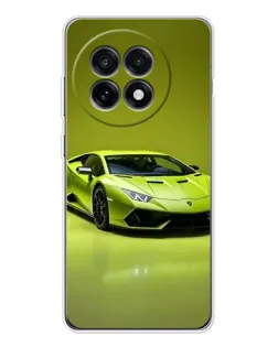 Чехол для OnePlus Ace 5 с картинкой «Салатовый Lamborghini Huracan»