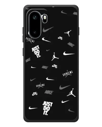 Чохол для OnePlus Ace 6 з картинкою «Nike Black Pattern»