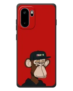 Чохол для OnePlus Ace 6 з картинкою «Bored Ape — червоний фон»