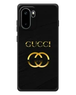 Чохол для OnePlus Ace 6 з картинкою «Золотий логотип Gucci»