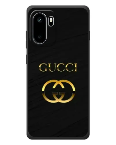 Чохол для OnePlus Ace 6 з картинкою «Золотий логотип Gucci»