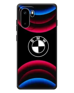 Чехол для OnePlus Ace 6 с картинкой «Логотип BMW и неоновые дуги»
