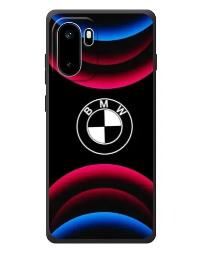 Чехол для OnePlus Ace 6 с картинкой «Логотип BMW и неоновые дуги»