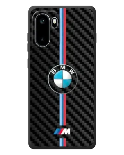 Чехол для OnePlus Ace 6 с картинкой «Эмблема BMW и карбон»