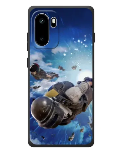 Чехол для OnePlus Ace 6 с картинкой «Десант PUBG — прыжок»