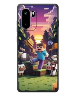 Чехол для OnePlus Ace 6 с картинкой «Стив на ферме»