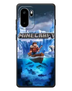 Чехол для OnePlus Ace 6 с картинкой «Minecraft ледяной мир»
