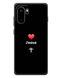Чохол для OnePlus Ace 6 з картинкою «Серце - Jesus»