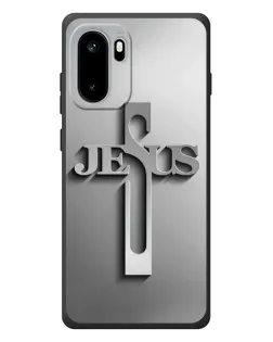 Чехол для OnePlus Ace 6 с картинкой «Металлический крест Jesus»