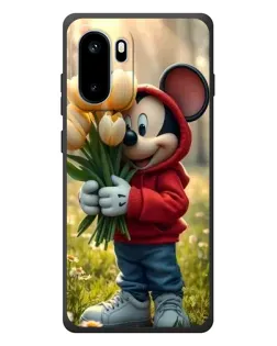 Чехол для OnePlus Ace 6 с картинкой «Микки с тюльпанами»